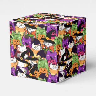 Halloween Kawaii Cat Pattern Favor Boxes