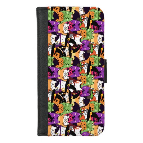Halloween Kawaii Cat Pattern  iPhone 87 Wallet Case
