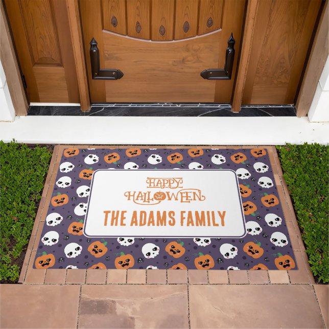 Halloween Kawaii Pattern Doormat (Outdoor)