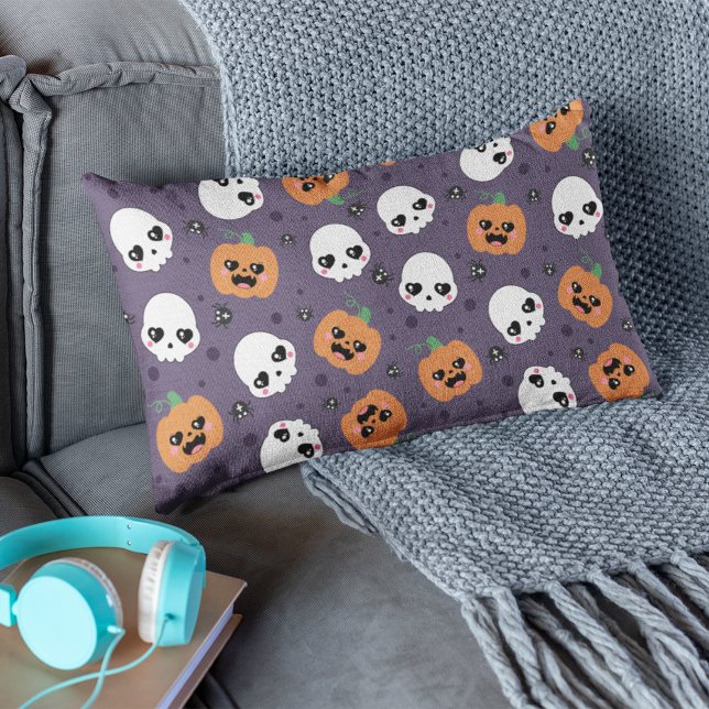 Halloween Kawaii Pattern  Lumbar Pillow (Creator Uploaded)