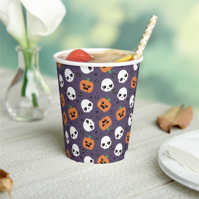 Halloween Kawaii Pattern Paper Cups (Insitu)
