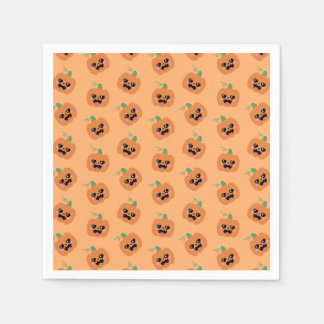Halloween Kawaii Pumpkins Pattern Napkins