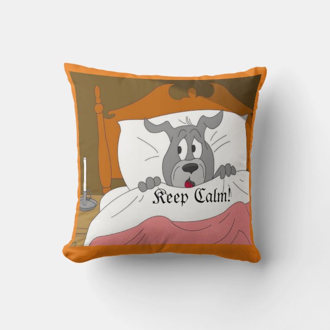 Halloween Keep Calm by Sommer Hamilton Throw Pillow (Front)
