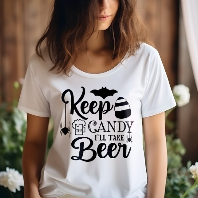 HALLOWEEN KEEP THE CANDY I'LL TAKE BEER T-Shirt (Creator Uploaded)