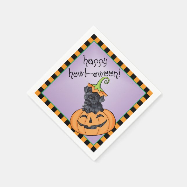 Halloween Kerry Blue Terrier Napkins (Corner)