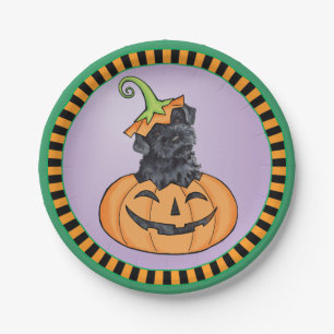 Halloween Kerry Blue Terrier Paper Plates