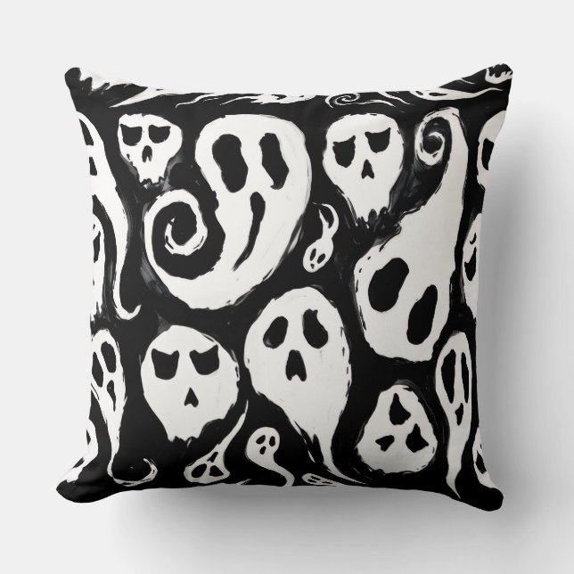 Halloween Keychain Throw Pillow (Front)