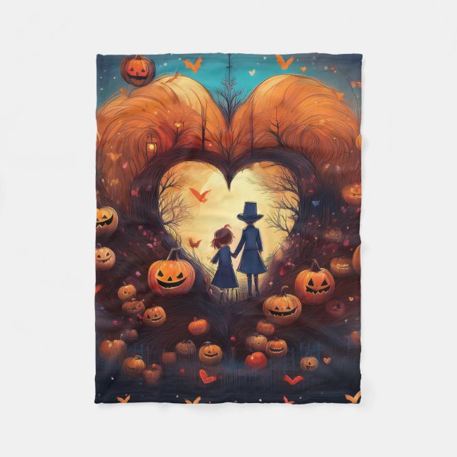 Halloween Kid Friendly  Fleece Blanket (Front)