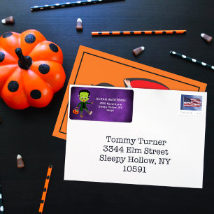 Halloween Kid’s Costume Party Frankenstein Label