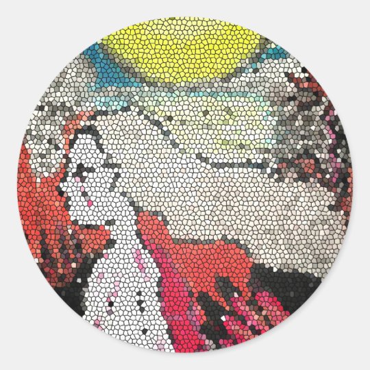 Halloween Kids Abstract Arts Classic Round Sticker