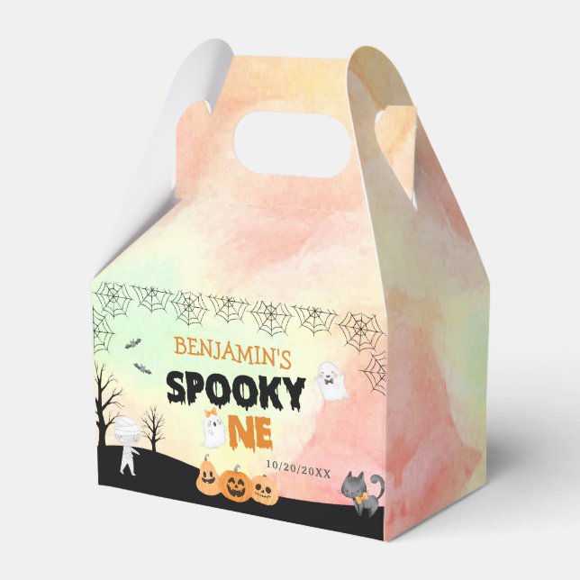 Halloween Kids Costume 1st Birthday Party Favor Boxes (Front Side)