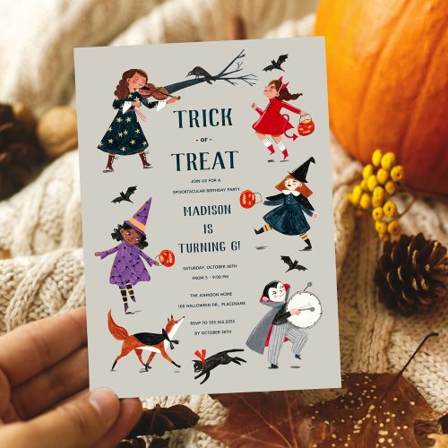 Halloween kids costume party invitation