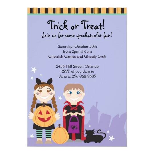 Halloween Kids Costume Party Invitations