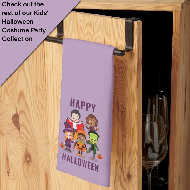 Halloween Kids’ Cute Costume Party Kitchen Towel (Creator Uploaded)