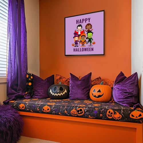 Halloween Kids Cute Costume Party Poster