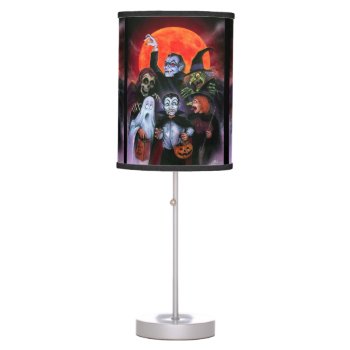 Halloween Kids Meet Monsters Table Lamp by themonsterstore at Zazzle