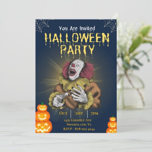 Halloween Killer Clown Invitation
