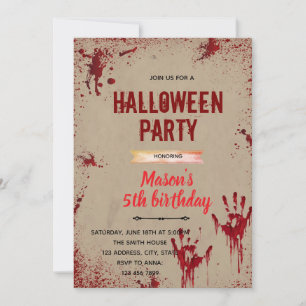 Halloween killer party invitation