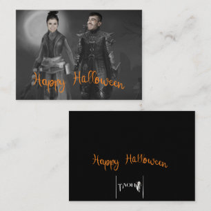 Halloween King And Queen of the Dark Note Card