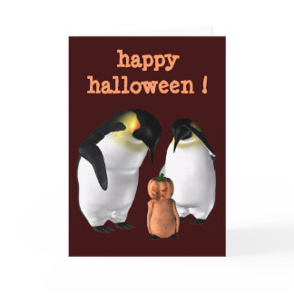 Halloween King Penguins Card