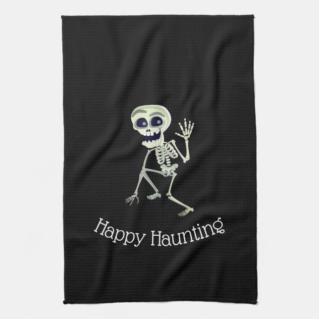 Halloween Kitchen Towel-Skeleton Towel (Vertical)