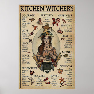 Halloween Kitchen Witchery Poster