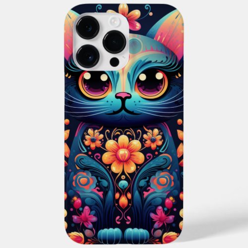 Halloween Kitten Fun _ Floral Cat lovers Case_Mate iPhone 14 Pro Max Case