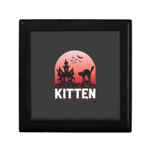 Halloween Kitten Haunted House Cat Design_1 Gift Box
