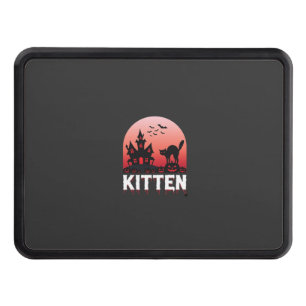 Halloween Kitten Haunted House Cat Design_1 Hitch Cover