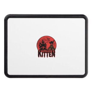 Halloween Kitten Haunted House Cat Graphic_1 Hitch Cover