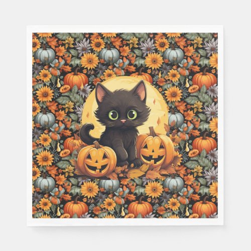 Halloween Kitten  Napkins