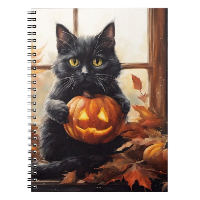 Halloween Kitten Notebook (Front)