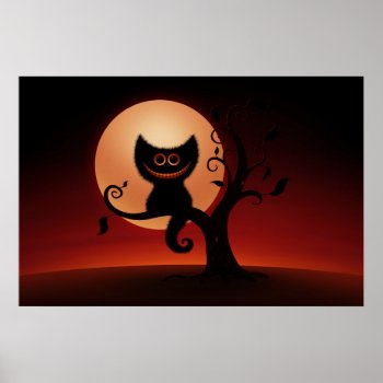 Halloween Kitten Poster by vladstudio at Zazzle
