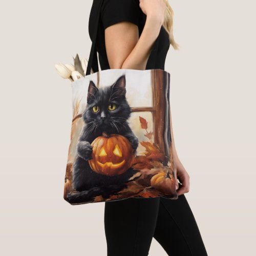 Halloween Kitten Tote Bag