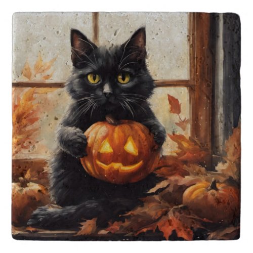 Halloween Kitten Trivet