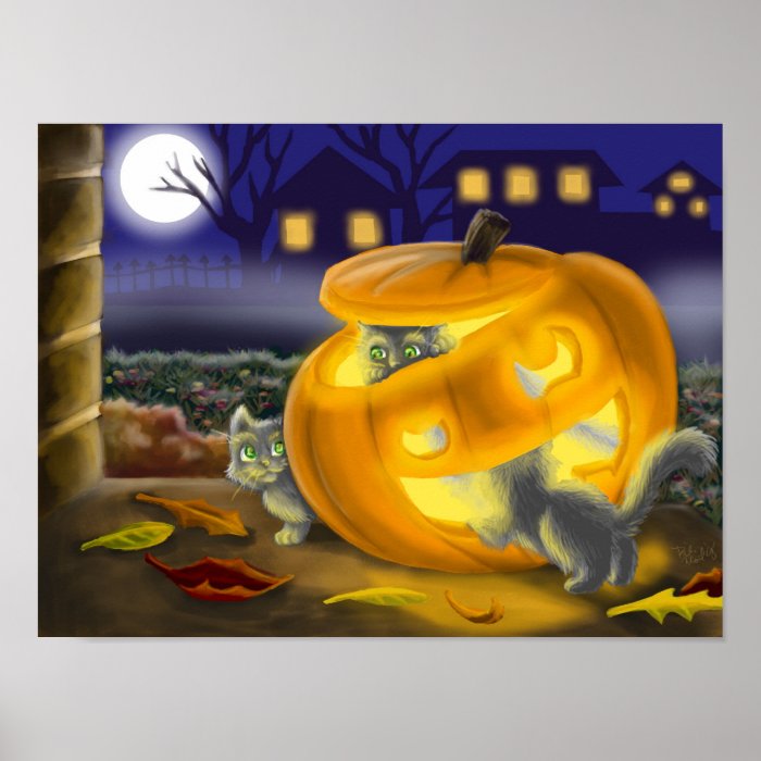 Halloween Kittens and a Punkin' Poster