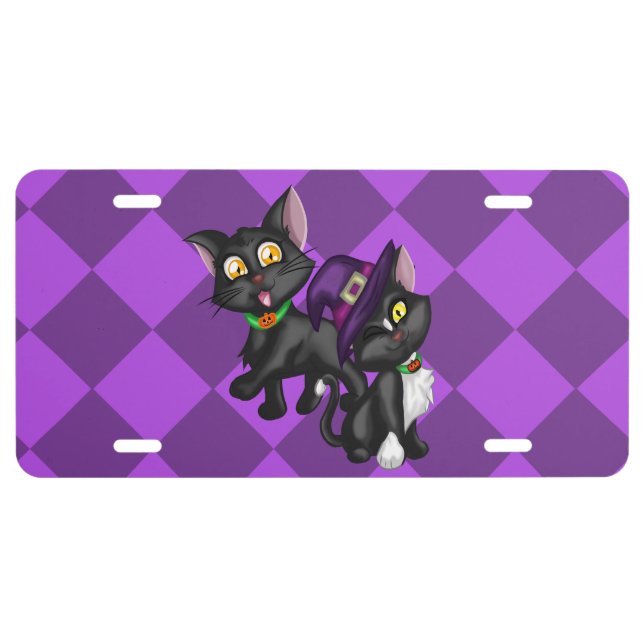 Halloween Kittens License Plate (Front)