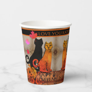 Halloween Kitty Cat Paper Cups