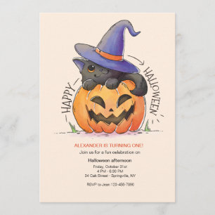 Halloween Kitty Invitation