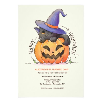 Halloween Kitty Invitation