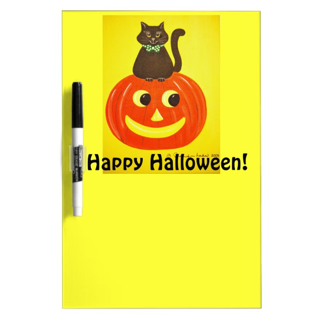 Halloween Kitty Kitty Dry Erase Board (Front)