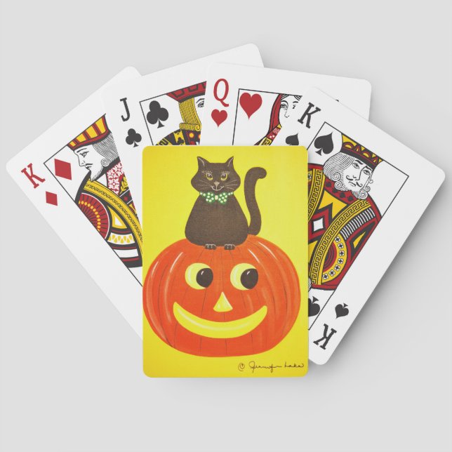 Halloween Kitty Kitty Poker Cards (Back)