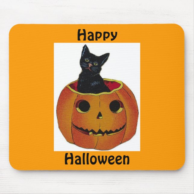 Halloween Kitty Mouse Pad (Front)