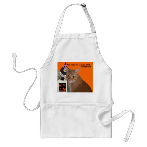 Halloween Kitty Wear What Cat Adult Apron