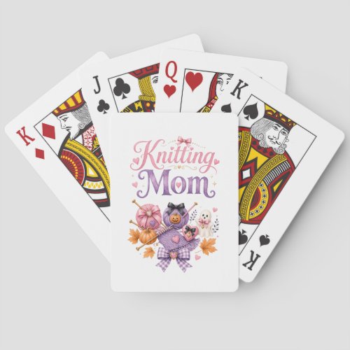 Halloween Knitting Mom - Poker Playing Cards