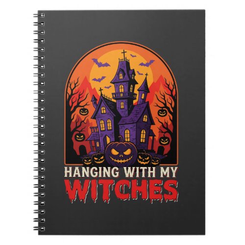 Halloween Laboratory Monster Pumpkin Moon Vector Notebook
