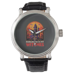Halloween Laboratory Monster Pumpkin Moon Vector Watch