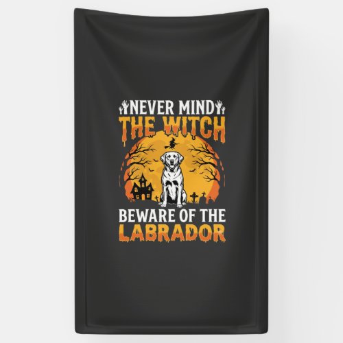 Halloween Labrador Beware of the Dog Banner