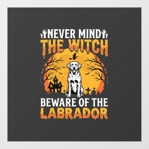 Halloween Labrador Beware of the Dog Floor Decals