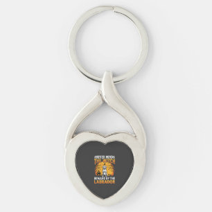 Halloween Labrador Beware of the Dog Keychain